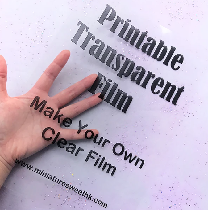 Printable Transparent Sheet for Inkjet Printer and Laser Printer