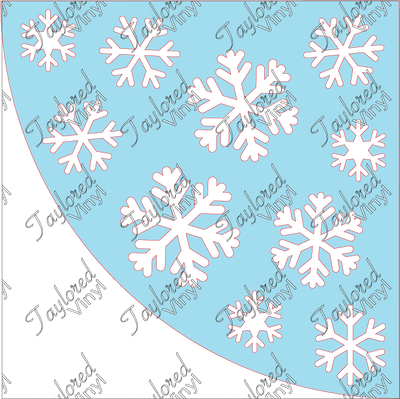 Snowflakes 02 Acrylic Bleach Sleeve Stencil