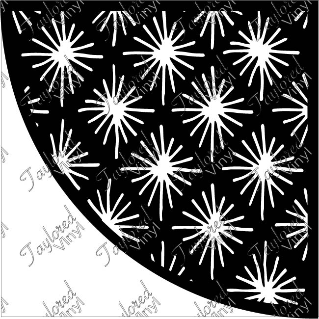 Starburst Acrylic Bleach Sleeve Stencil