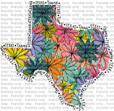 TX 101 Texas Floral Words