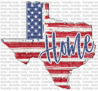 TX 19 Texas American Flag Home