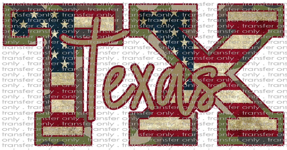 TX 36 Texas Camo American Flag