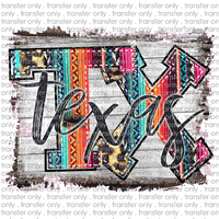 TX 55 Serape with Wood Background