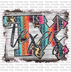 TX 55 Serape with Wood Background