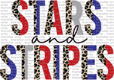 USA 133 Stars And Stripes Leopard