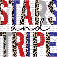 USA 133 Stars And Stripes Leopard