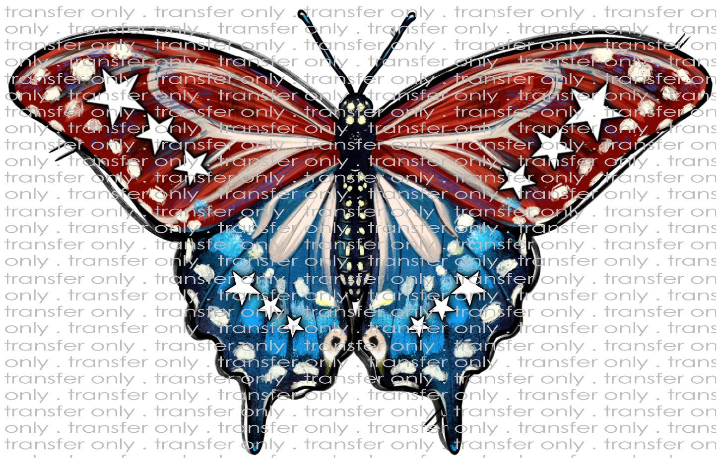 USA 154 Patriotic American Flag Butterfly