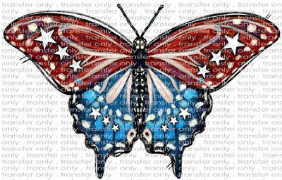 USA 154 Patriotic American Flag Butterfly