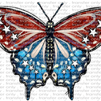 USA 154 Patriotic American Flag Butterfly