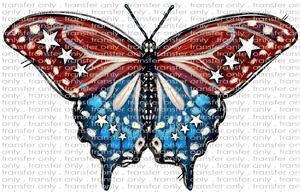 USA 154 Patriotic American Flag Butterfly