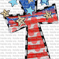 USA 44 Flag Cross