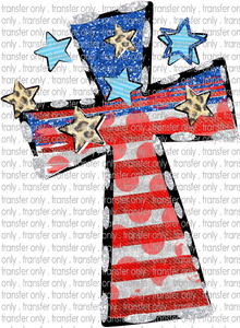 USA 44 Flag Cross