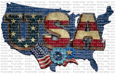 USA 53 USA Wooden Background