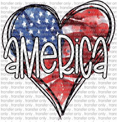 USA 85 American Flag Heart