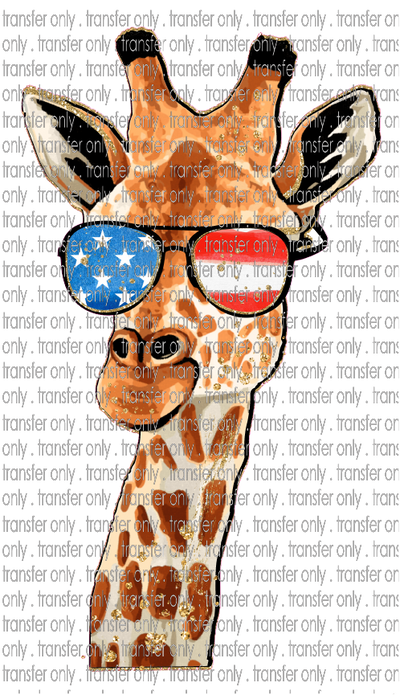 USA 89 Giraffe in American Sunglasses