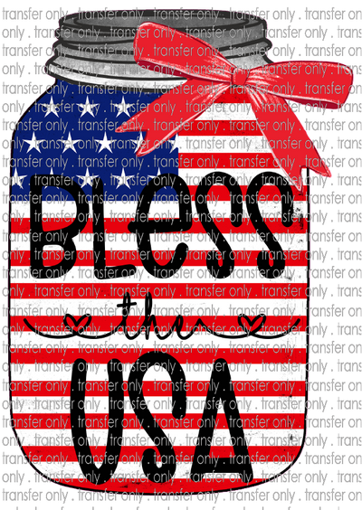 USA 92 Bless The USA Mason Jar