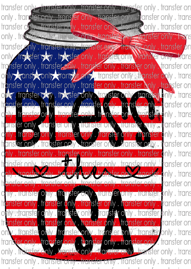 USA 92 Bless The USA Mason Jar