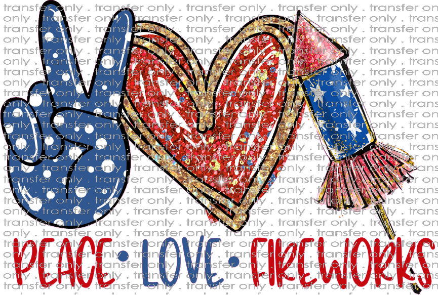 USA 99 Peace Love Fireworks