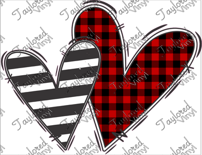 VAL 130 Double Heart Stripe Plaid