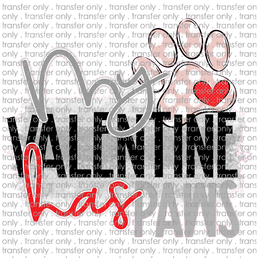 VAL 144 My valentine has paws