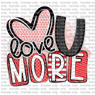 VAL 146 Love you more squares red pink