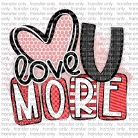 VAL 146 Love you more squares red pink