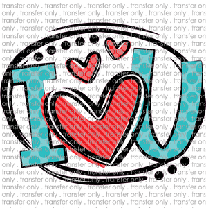 VAL 152 I heart you patch blue red heart