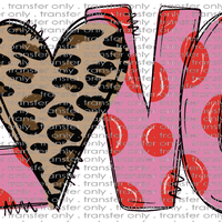 VAL 185 Love Leopard Heart Letters