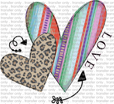 VAL 61 Leopard Serape Hearts