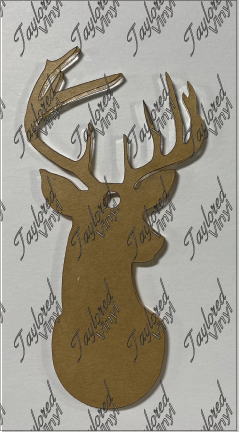 Ornament Deer Head Acrylic Blank