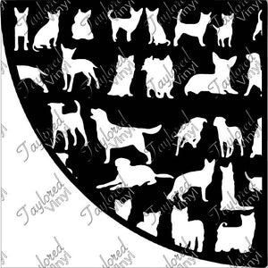 Dogs Acrylic Bleach Sleeve Stencil