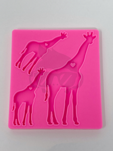 Giraffe Mama/Baby Keychain Silicone Mold