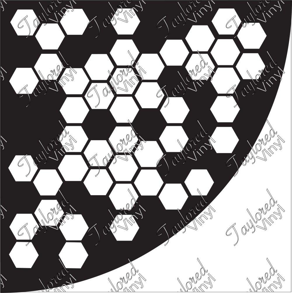 Honeycomb Acrylic Bleach Sleeve Stencil