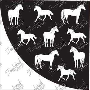 Horse Acrylic Bleach Sleeve Stencil