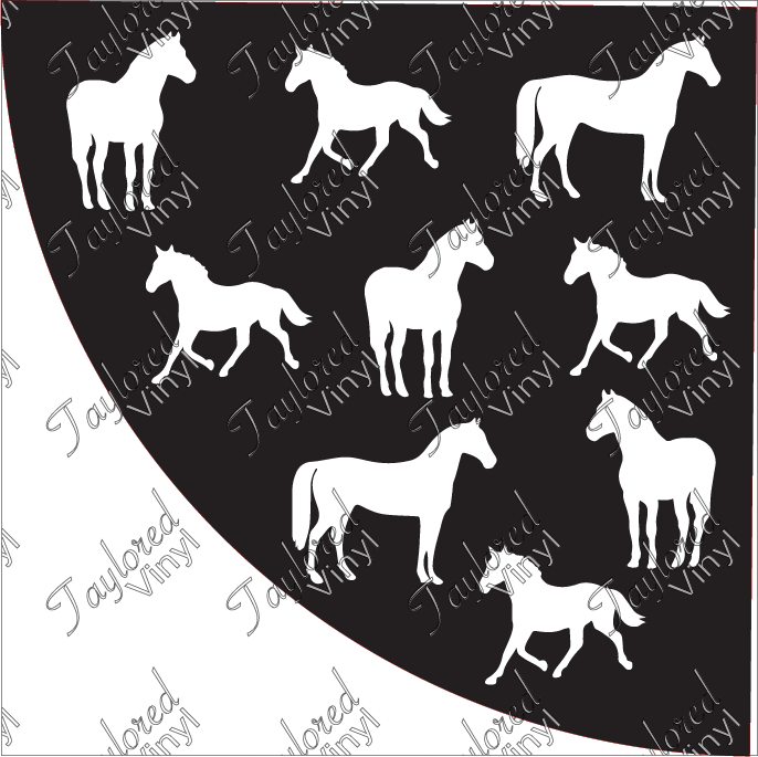 Horse Acrylic Bleach Sleeve Stencil