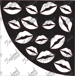 Lips Acrylic Bleach Sleeve Stencil