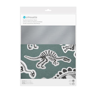 Silhouette Sticker Paper Brushed Metal