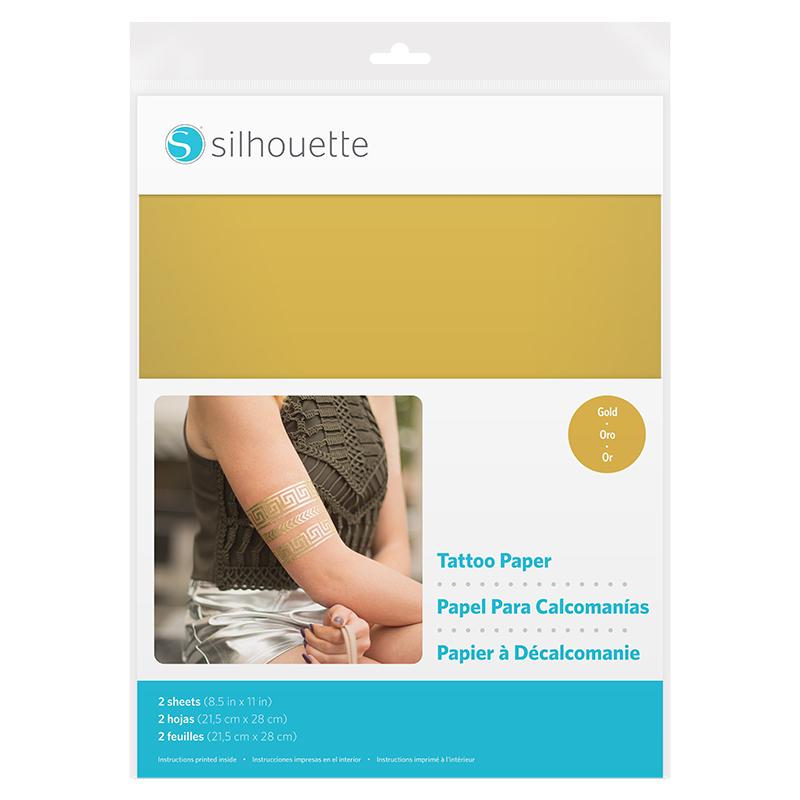 Silhouette Printable Tattoo Paper Gold