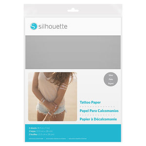 Silhouette Printable Tattoo Paper Silver