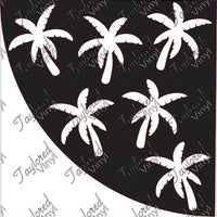 Palm Trees 2 Acrylic Bleach Sleeve Stencil