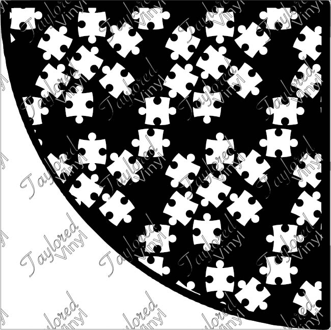 Autism Puzzle Pieces 2 Acrylic Bleach Sleeve Stencil