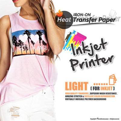 Textile Print - Inkjet Printable /White or Light Color Sheet