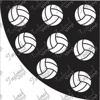 Volleyballs Acrylic Bleach Sleeve Stencil
