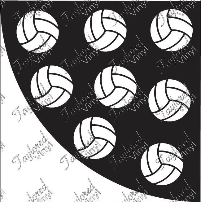 Volleyballs Acrylic Bleach Sleeve Stencil