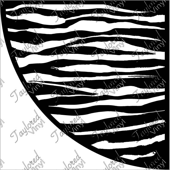 Zebra Acrylic Bleach Sleeve Stencil